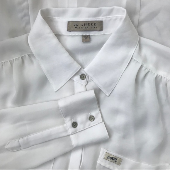 Guess Tops - Sheer Guess Button-up❔